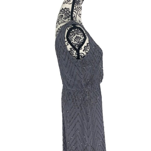 Anthropolgie x BHLDN Blaise Dress Hydrangea Beaded Maxi Sleeveless Dress Size US - Picture 7 of 13